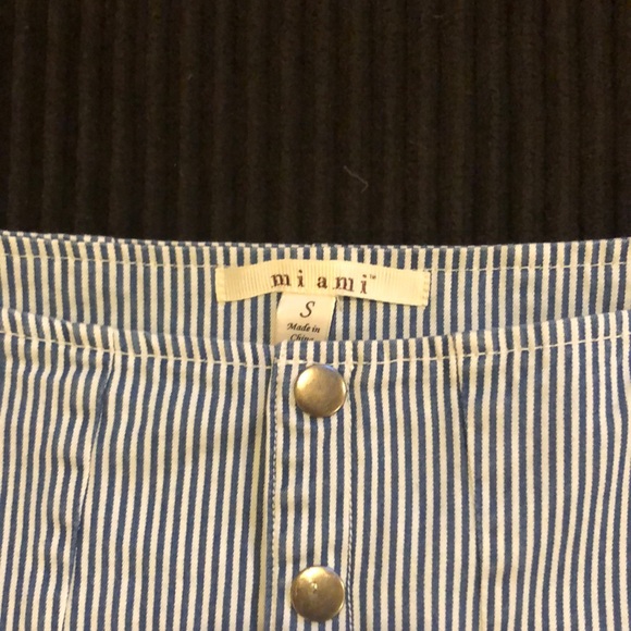 Blue striped shell bottomed skirt - Picture 2 of 2